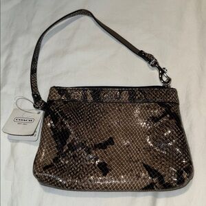 Coach SoHo Madison Snake Embossed Wristlet  BNWT
